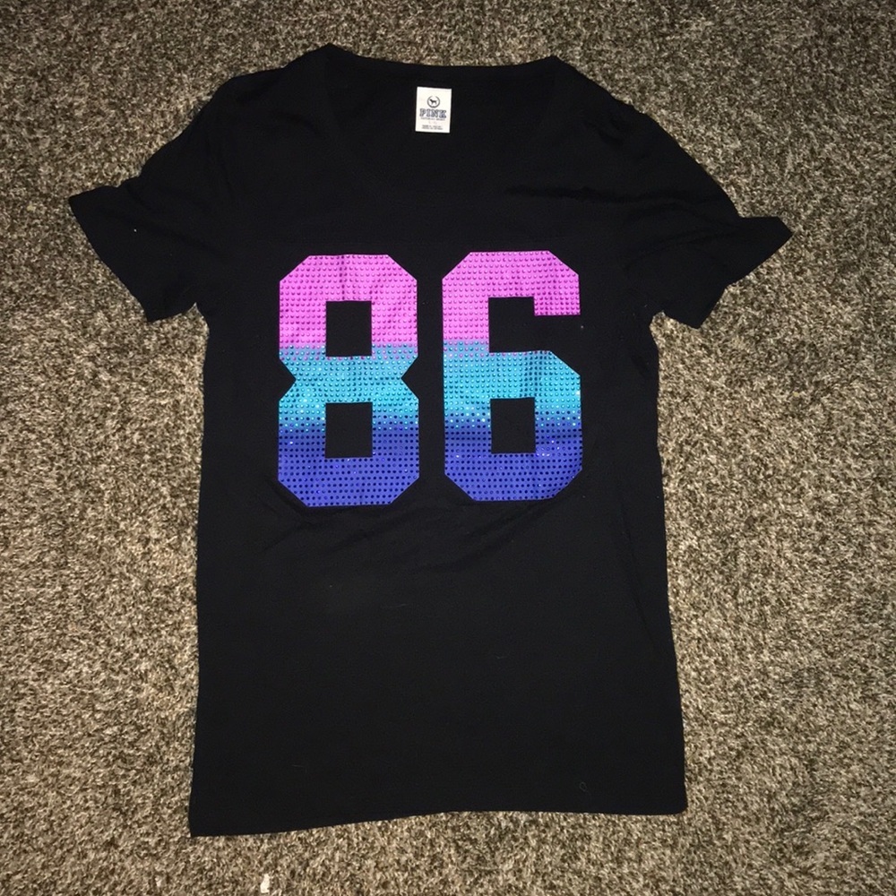 Pink sequenced tee